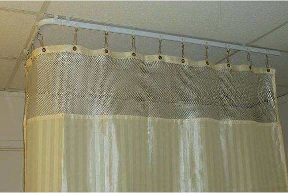 Curtain Track On T Bar Flexible, How To Attach Curtains Drop Ceiling
