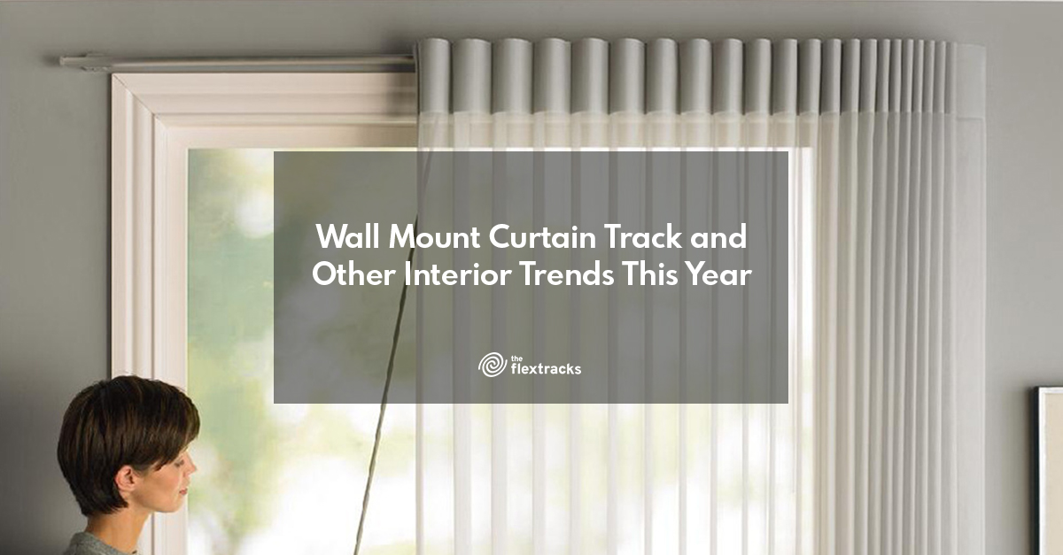 Wall mount curtain track